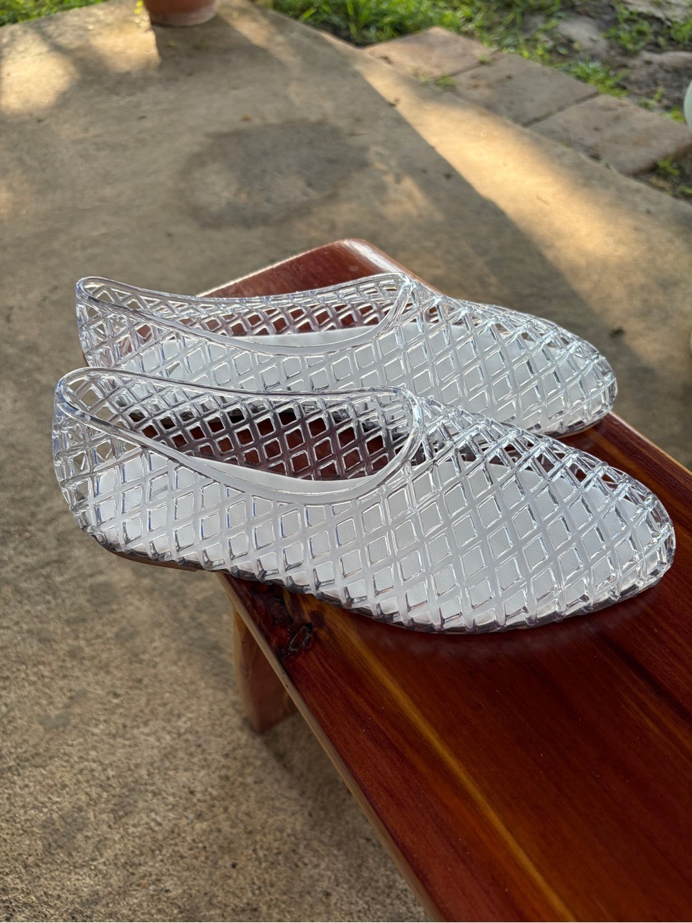 Gap Jelly Ballet Shoes Flats 1980s New With Sticker 9 Clear Summer Vacation - Picture 5 of 6